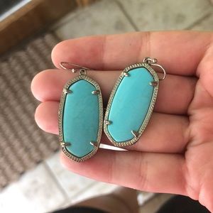 Silver and light blue Elle earrings